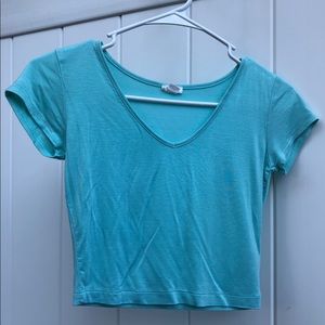 Garage Teal Crop Top